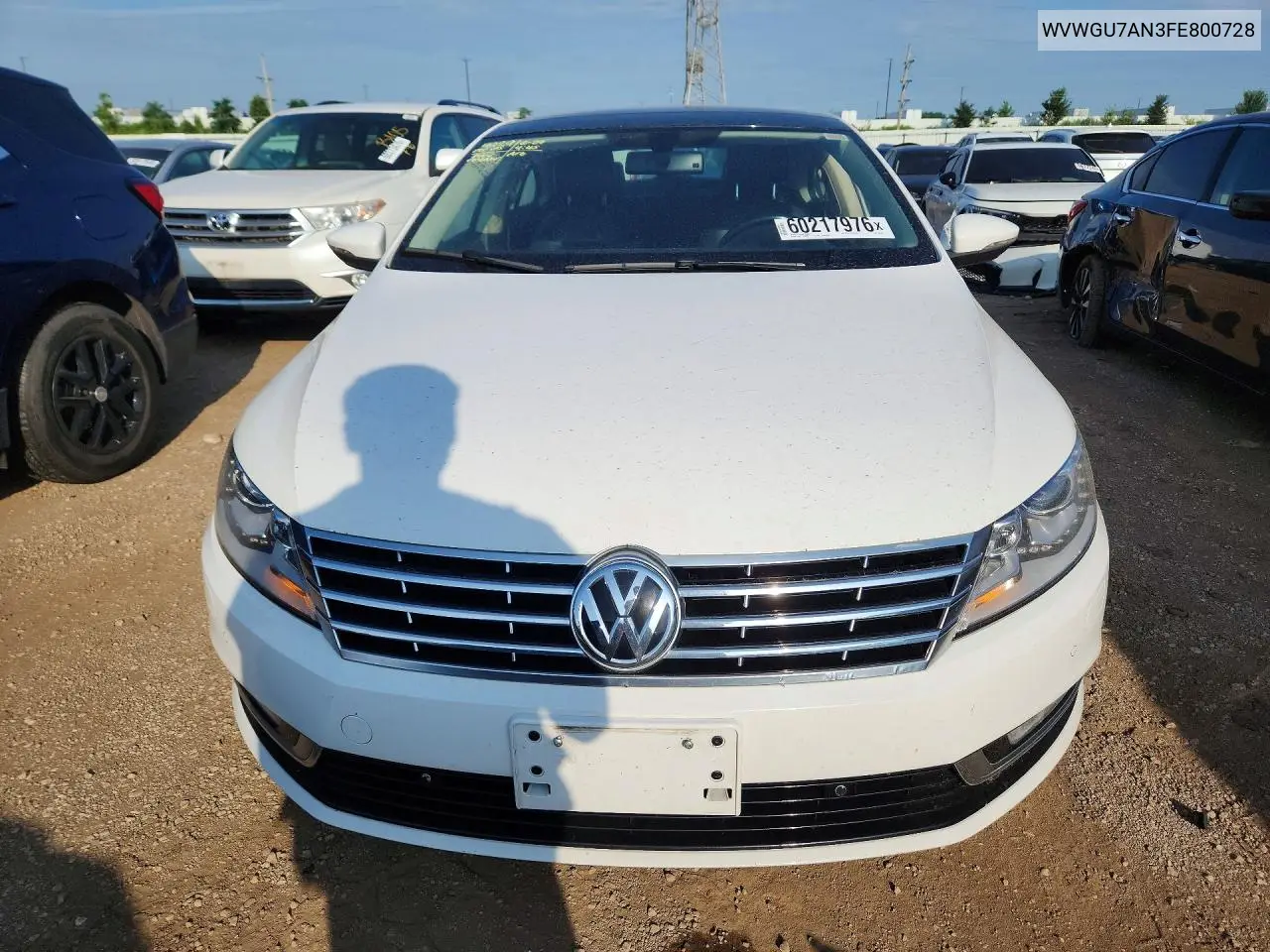 2015 Volkswagen Cc Vr6 4Motion VIN: WVWGU7AN3FE800728 Lot: 60217976