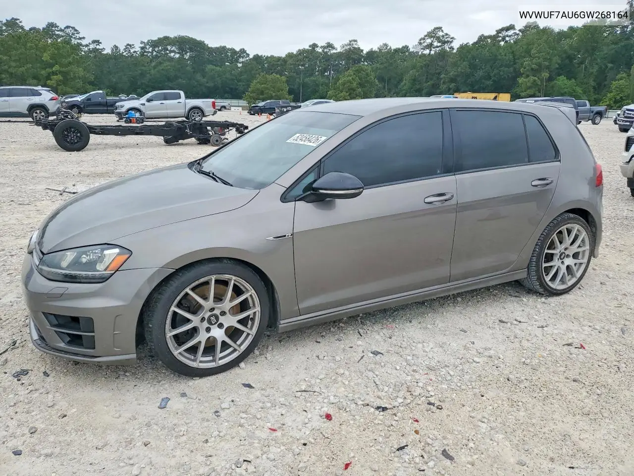 2016 Volkswagen Golf R VIN: WVWUF7AU6GW268164 Lot: 52458426