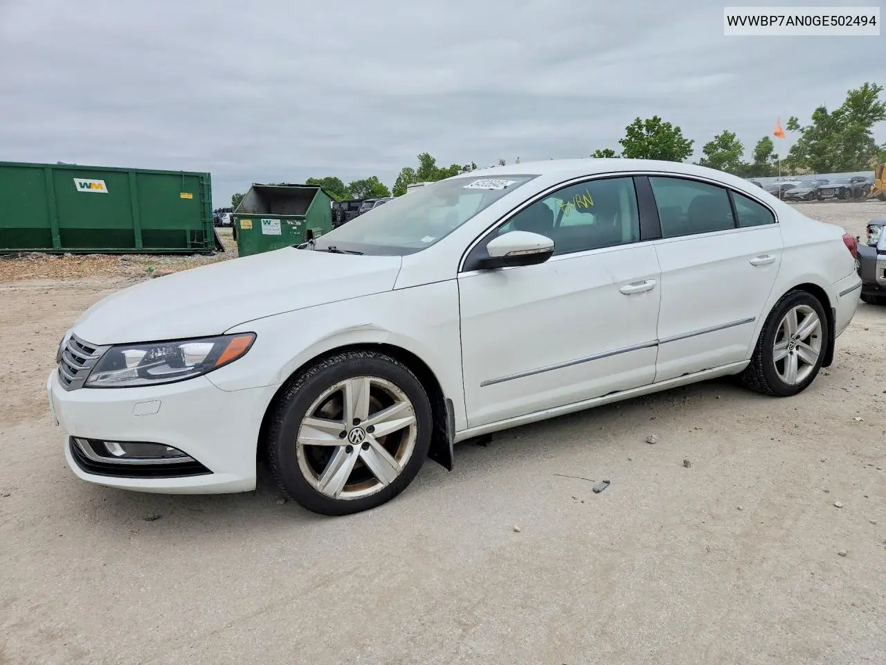 2016 Volkswagen Cc Base VIN: WVWBP7AN0GE502494 Lot: 54326946
