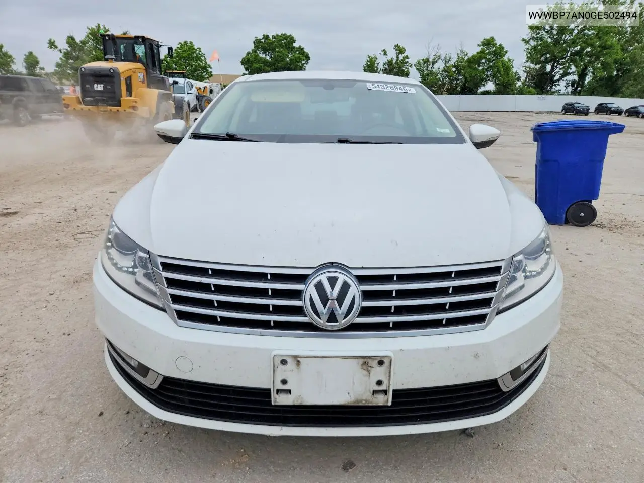 2016 Volkswagen Cc Base VIN: WVWBP7AN0GE502494 Lot: 54326946