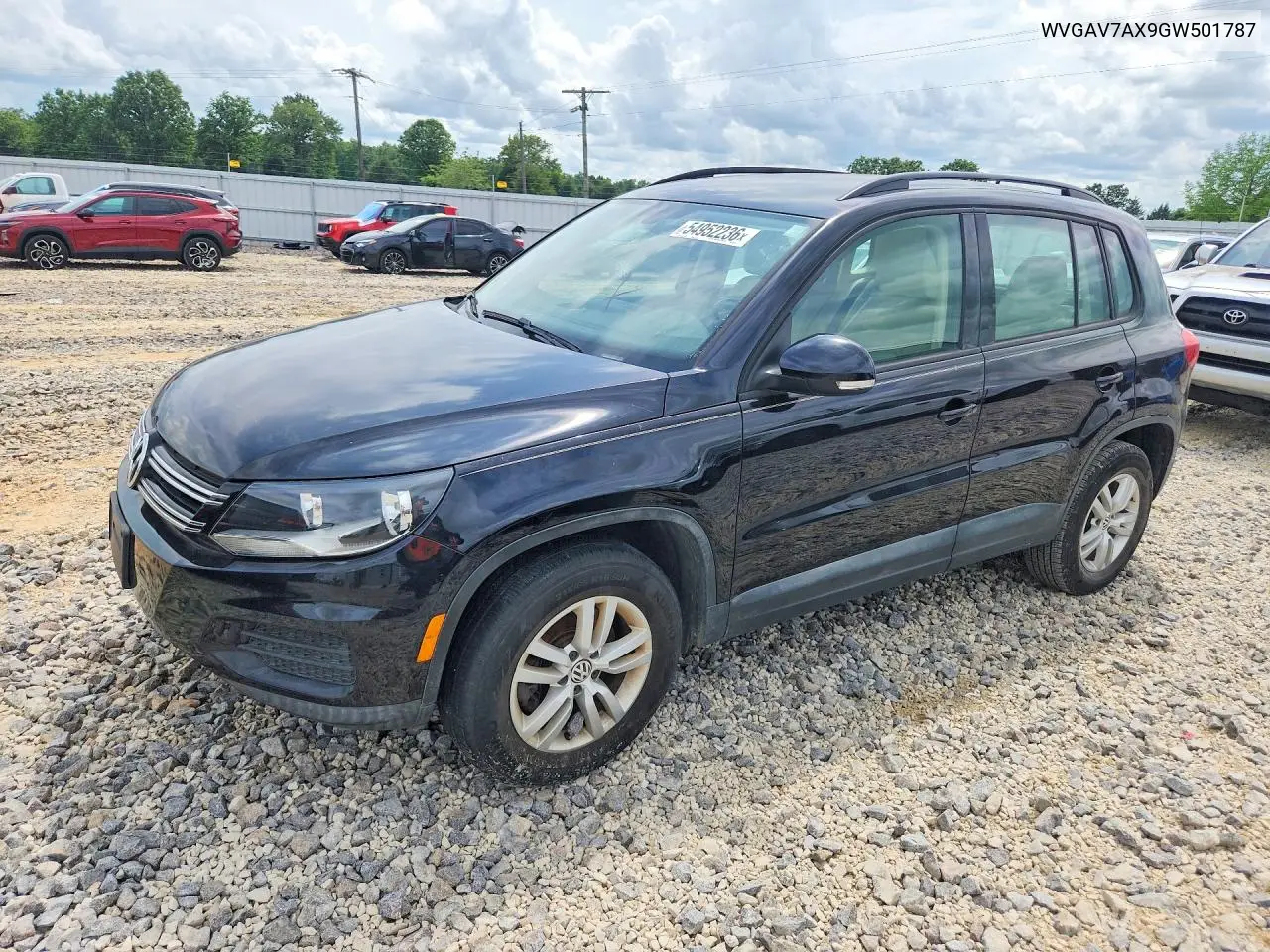 2016 Volkswagen Tiguan S VIN: WVGAV7AX9GW501787 Lot: 54952236