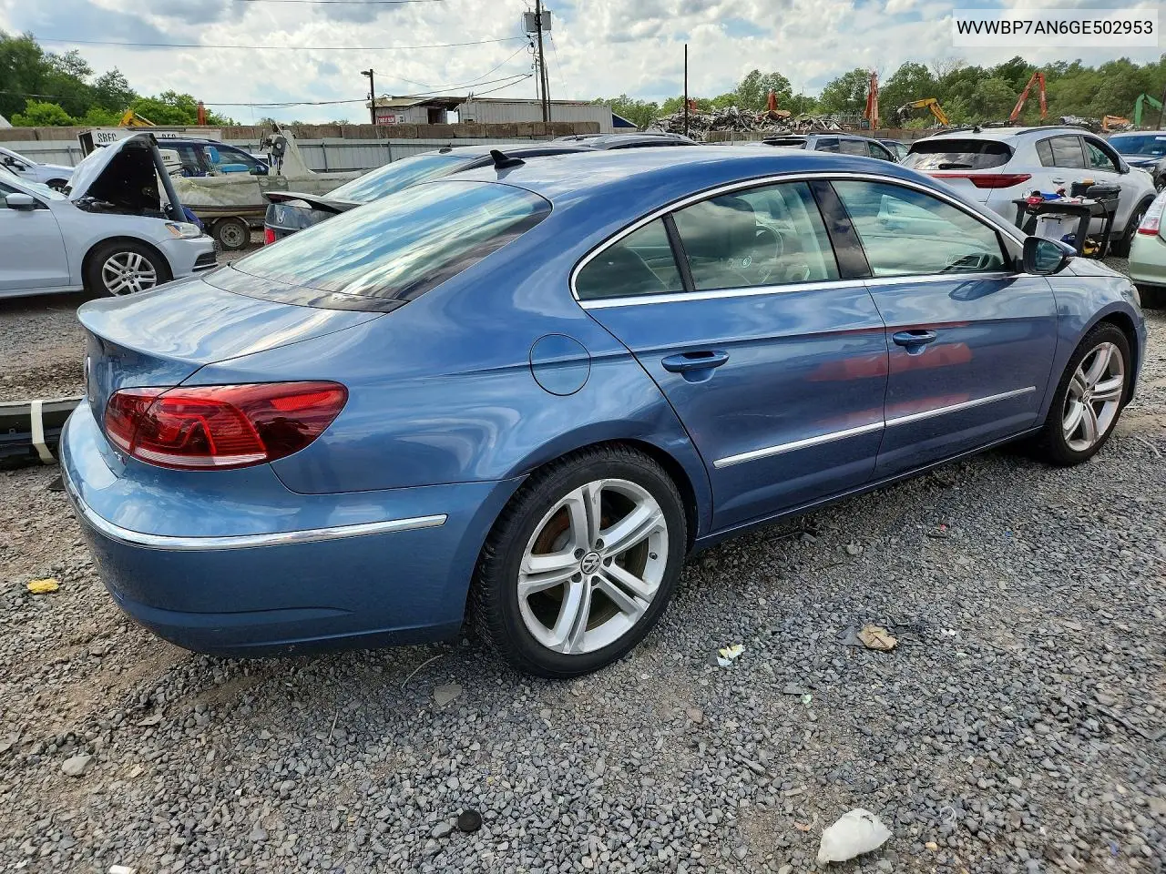 2016 Volkswagen Cc Base VIN: WVWBP7AN6GE502953 Lot: 57492506
