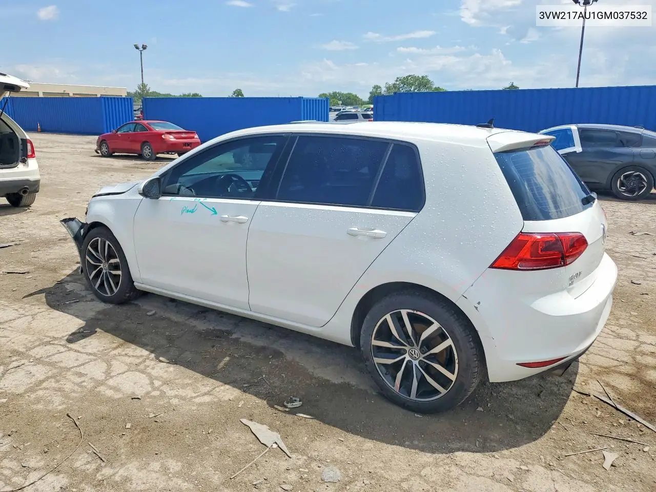 2016 Volkswagen Golf S VIN: 3VW217AU1GM037532 Lot: 57528626