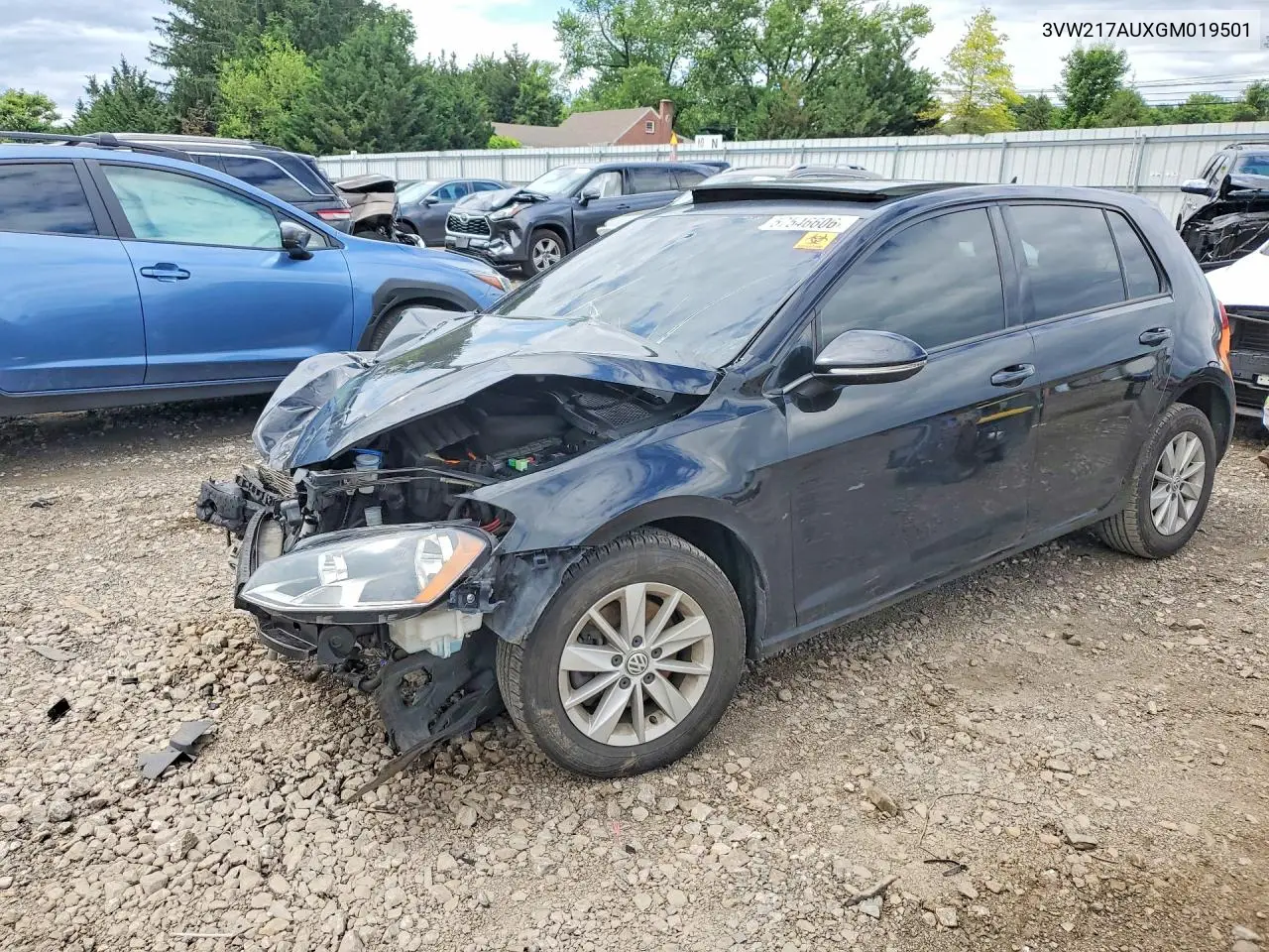 2016 Volkswagen Golf S VIN: 3VW217AUXGM019501 Lot: 57546606