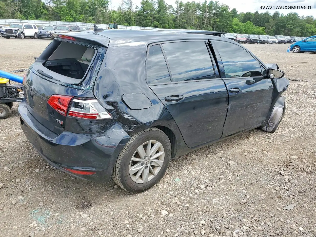 2016 Volkswagen Golf S VIN: 3VW217AUXGM019501 Lot: 57546606
