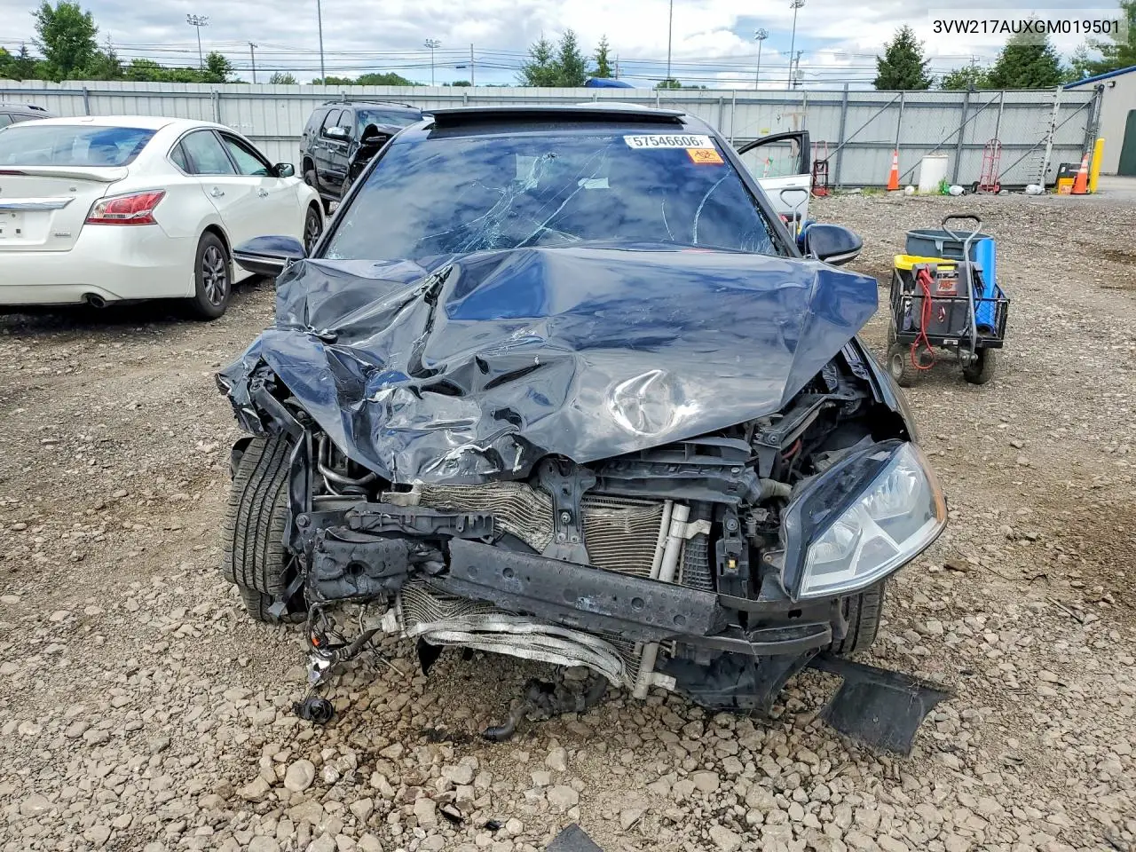 2016 Volkswagen Golf S VIN: 3VW217AUXGM019501 Lot: 57546606