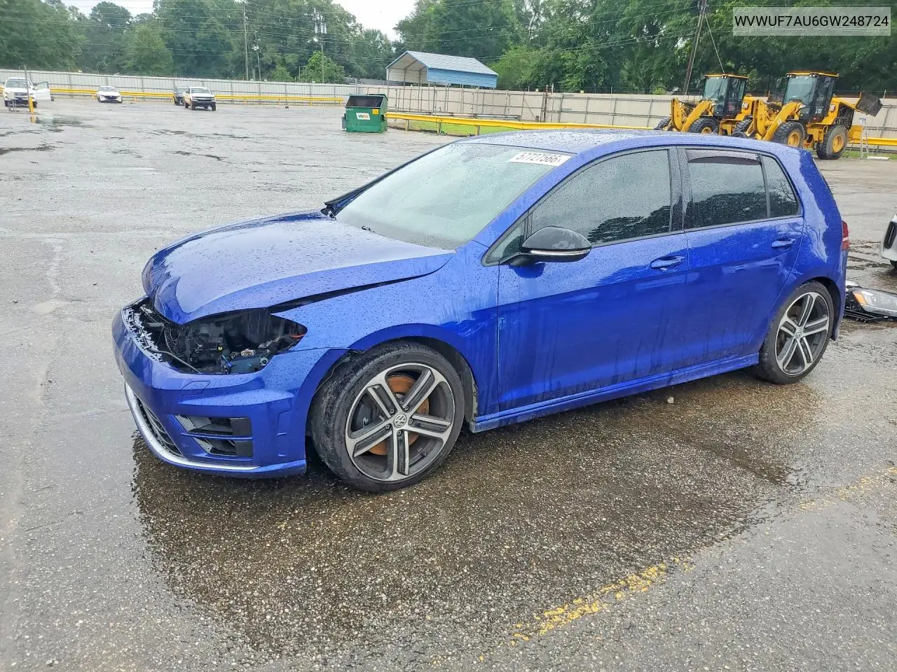 2016 Volkswagen Golf R VIN: WVWUF7AU6GW248724 Lot: 57727566