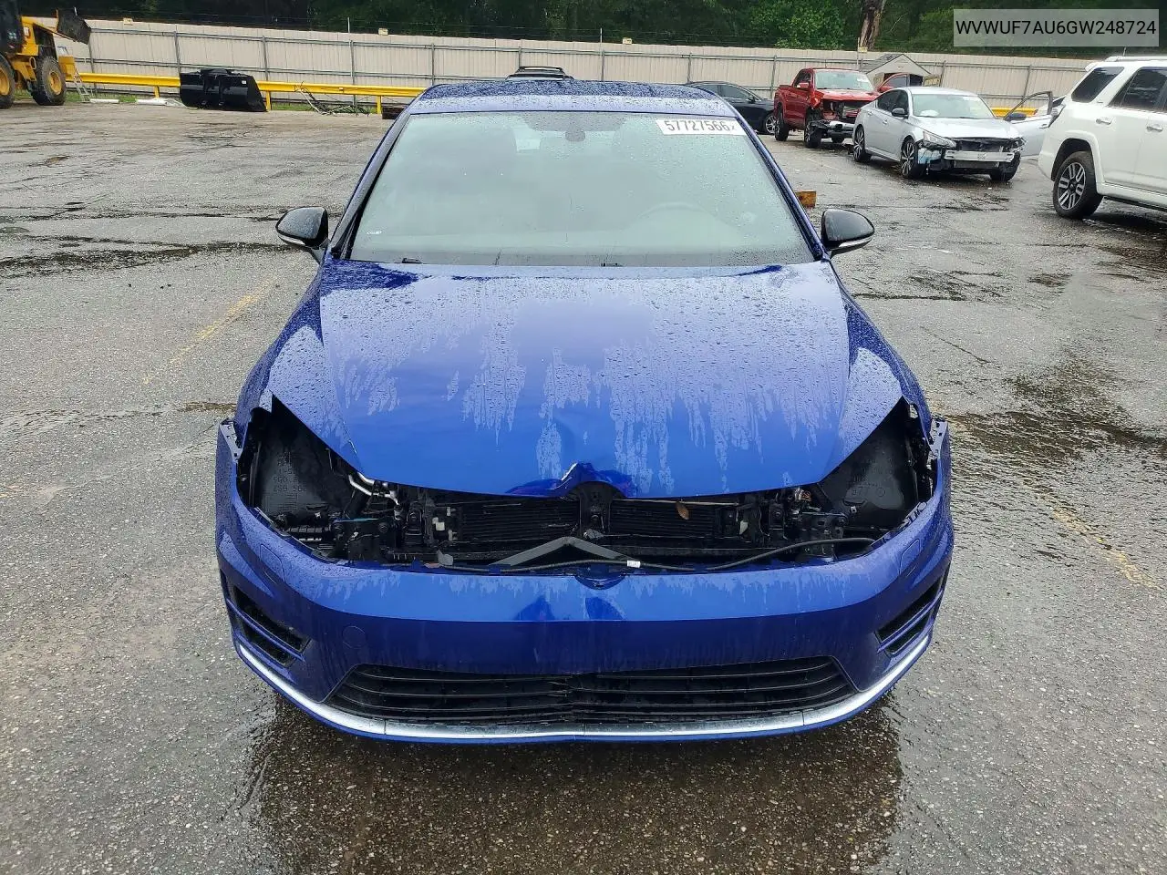 2016 Volkswagen Golf R VIN: WVWUF7AU6GW248724 Lot: 57727566
