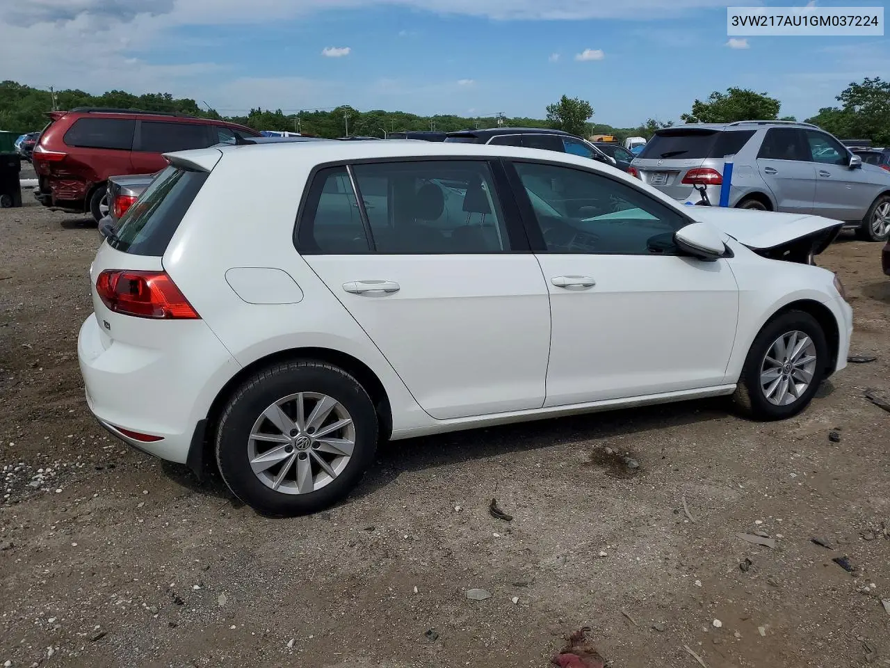 2016 Volkswagen Golf S/Se VIN: 3VW217AU1GM037224 Lot: 57953266
