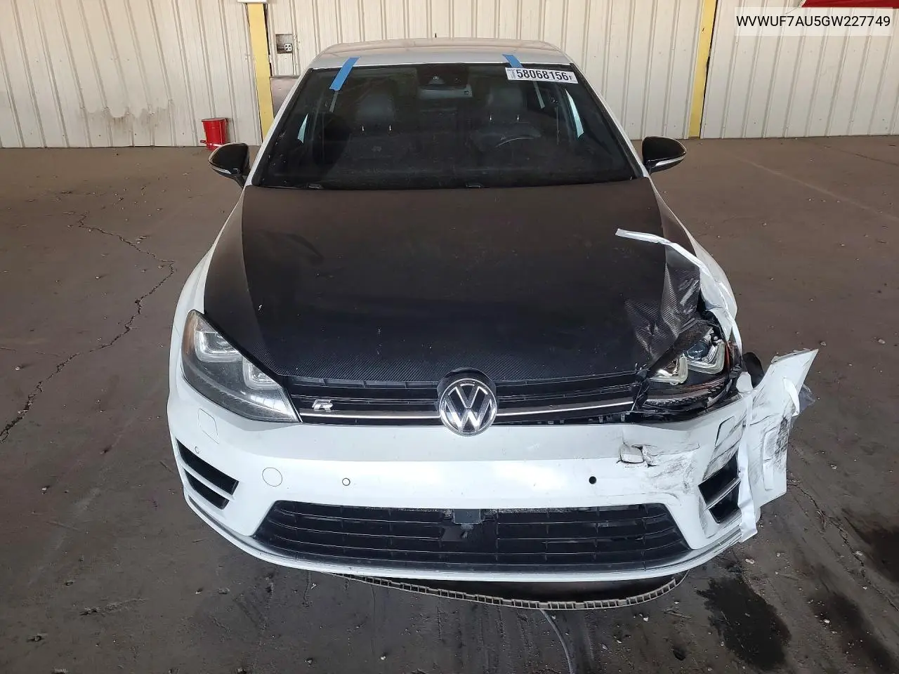 2016 Volkswagen Golf R VIN: WVWUF7AU5GW227749 Lot: 58068156