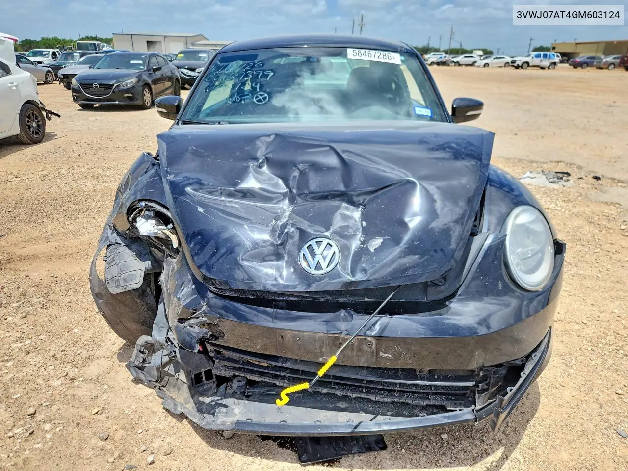 2016 Volkswagen Beetle Se VIN: 3VWJ07AT4GM603124 Lot: 58467286