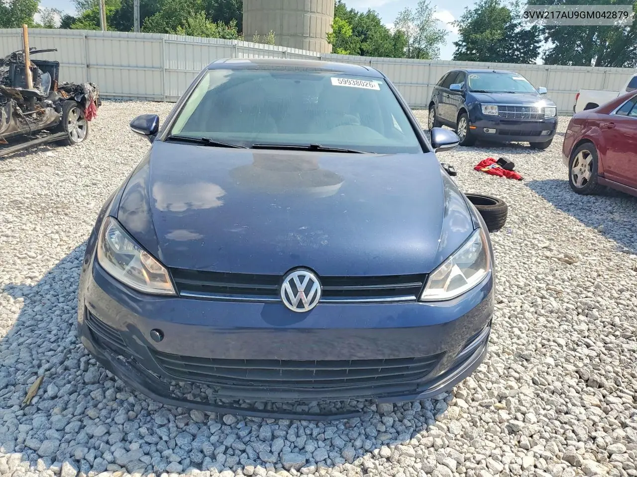 2016 Volkswagen Golf S/Se VIN: 3VW217AU9GM042879 Lot: 59938026
