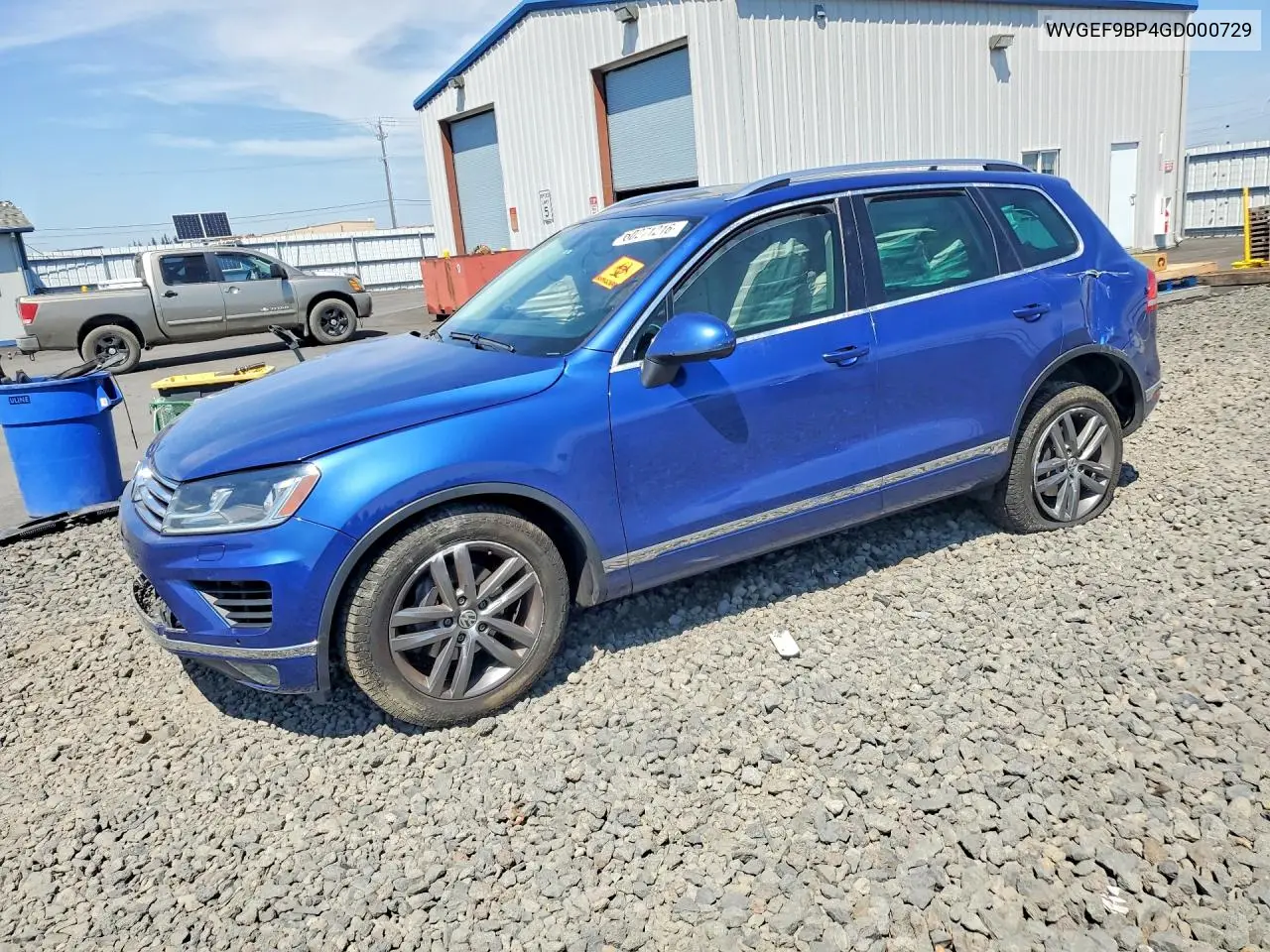 2016 Volkswagen Touareg Sport VIN: WVGEF9BP4GD000729 Lot: 60271216