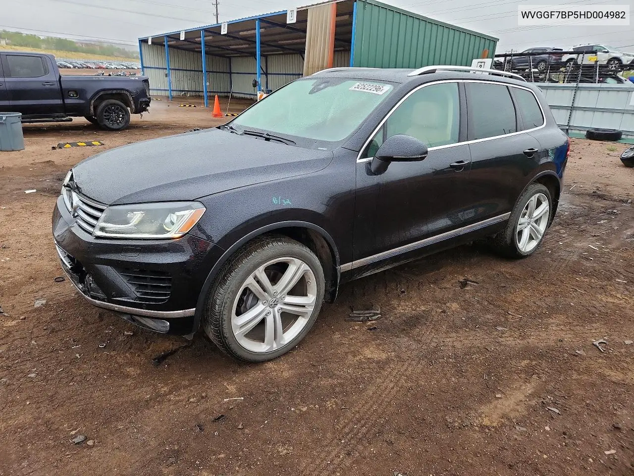 2017 Volkswagen Touareg Executive VIN: WVGGF7BP5HD004982 Lot: 52522296