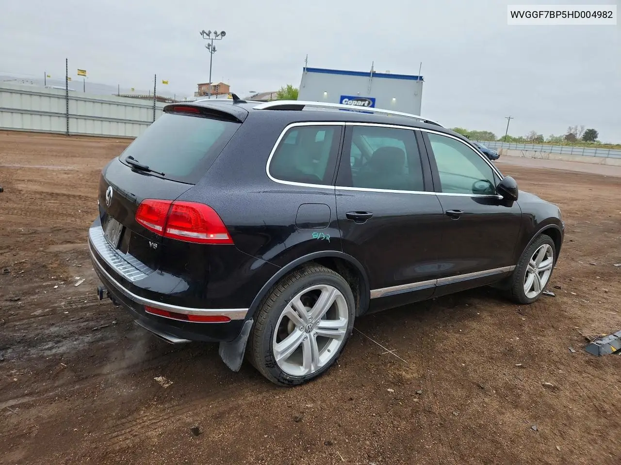 2017 Volkswagen Touareg Executive VIN: WVGGF7BP5HD004982 Lot: 52522296