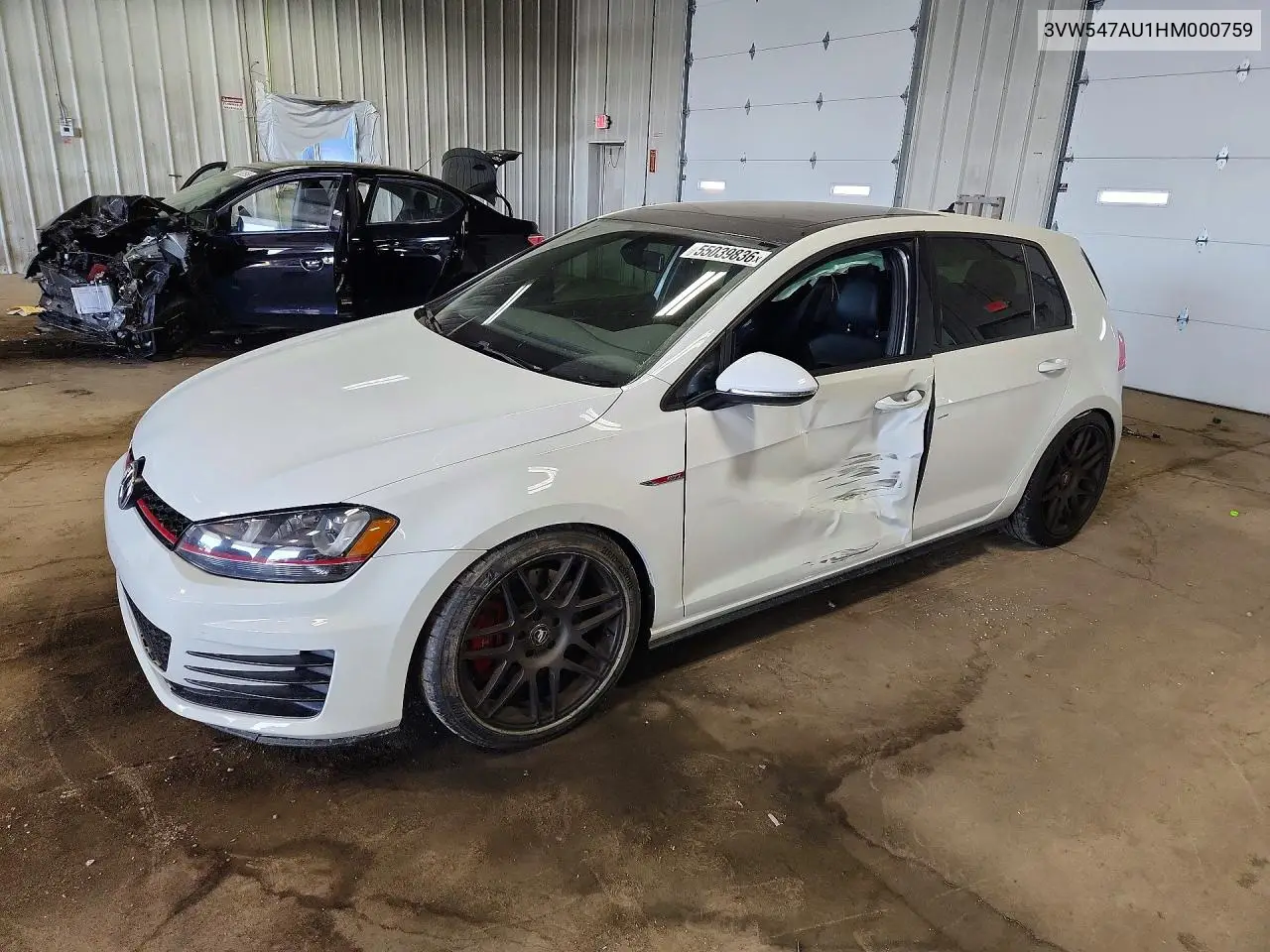 2017 Volkswagen Gti Sport VIN: 3VW547AU1HM000759 Lot: 55039836