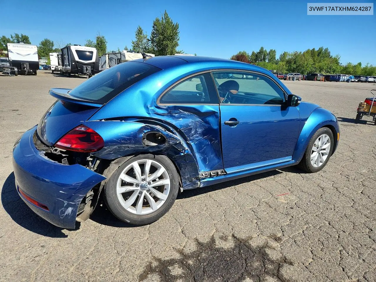 2017 Volkswagen Beetle 1.8T VIN: 3VWF17ATXHM624287 Lot: 55900636