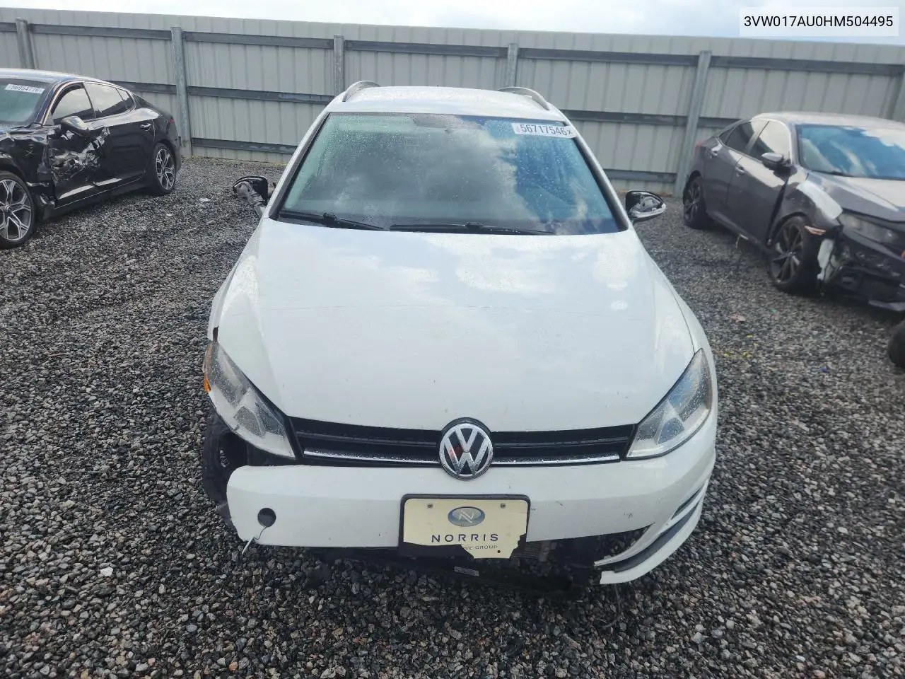 2017 Volkswagen Golf Sportwagen S VIN: 3VW017AU0HM504495 Lot: 56717546