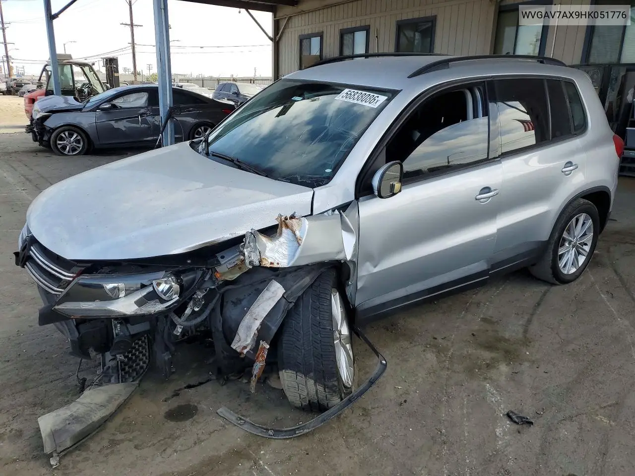 2017 Volkswagen Tiguan S VIN: WVGAV7AX9HK051776 Lot: 56838086