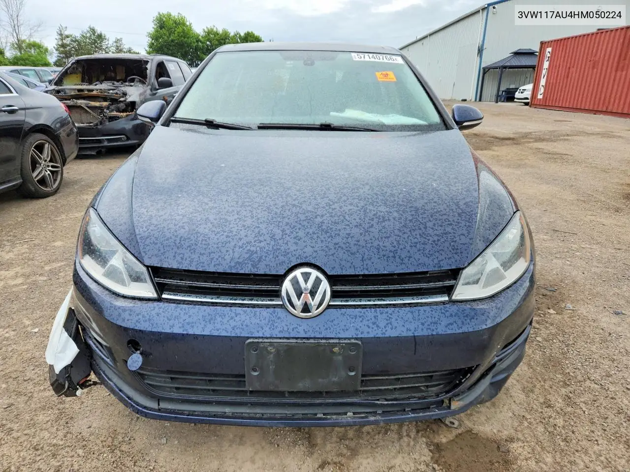 2017 Volkswagen Golf S VIN: 3VW117AU4HM050224 Lot: 57140766