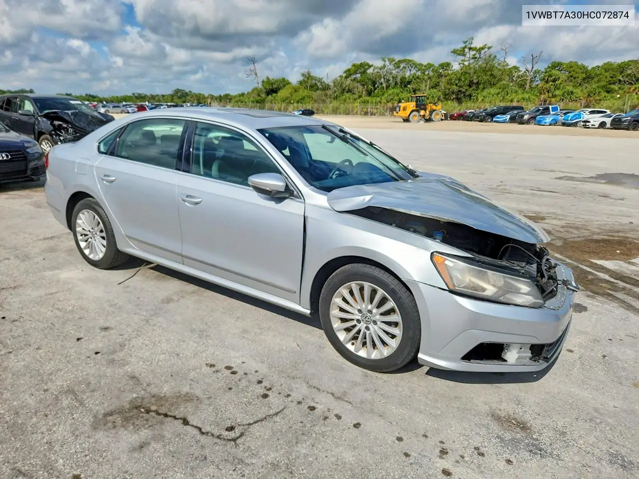 2017 Volkswagen Passat Se VIN: 1VWBT7A30HC072874 Lot: 57144446