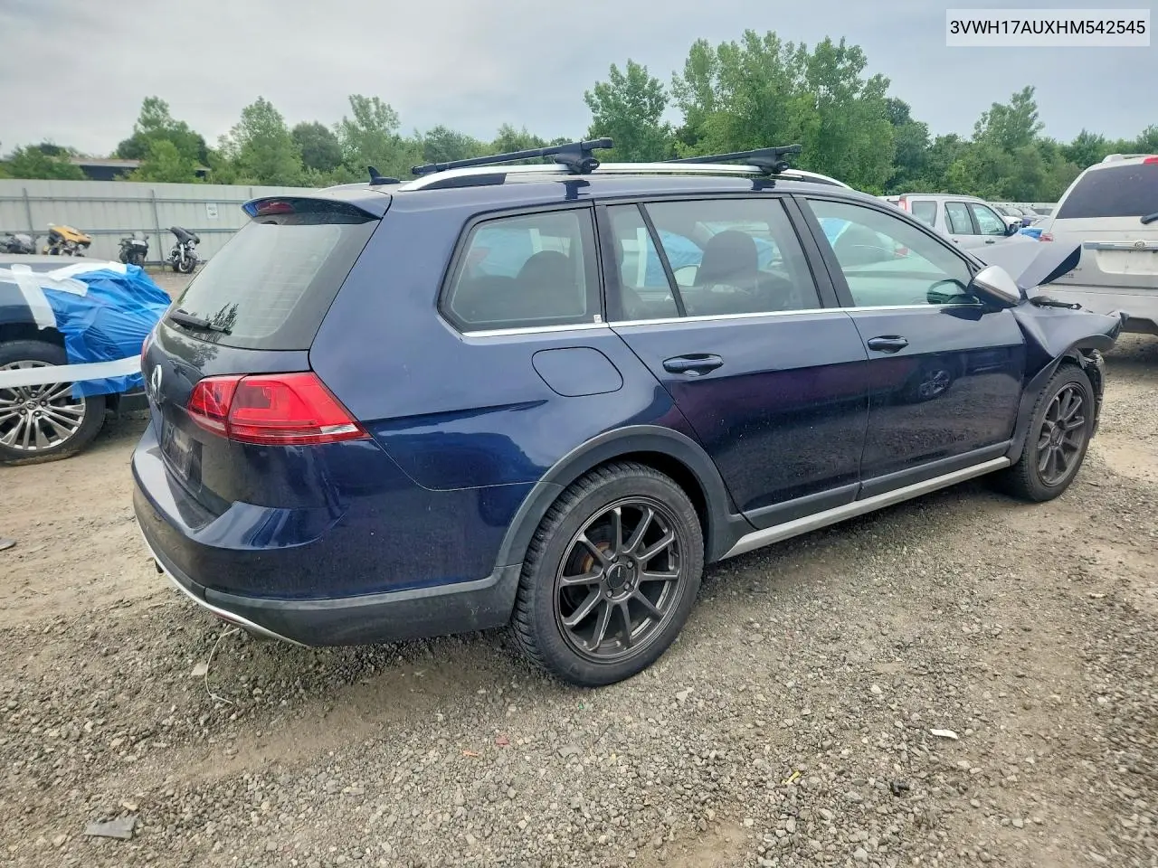 2017 Volkswagen Golf Alltrack S VIN: 3VWH17AUXHM542545 Lot: 57635376