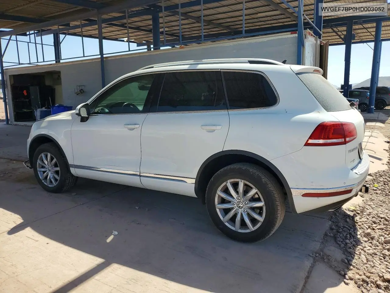 2017 Volkswagen Touareg Sport VIN: WVGEF7BP0HD003052 Lot: 57926786