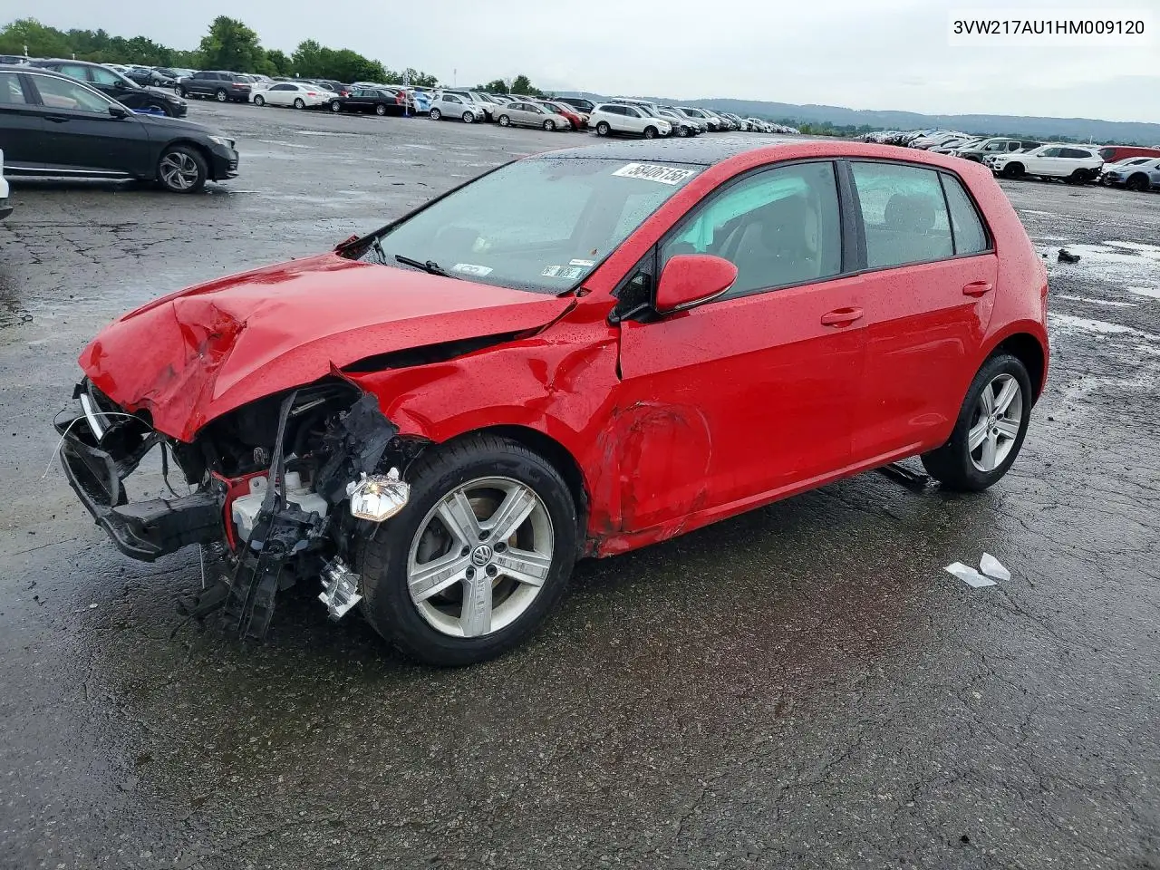 2017 Volkswagen Golf S VIN: 3VW217AU1HM009120 Lot: 58406156
