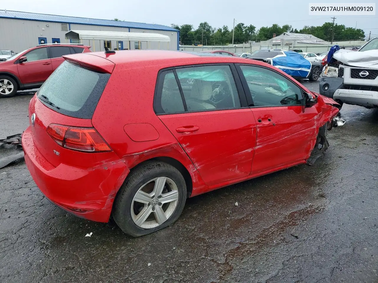 2017 Volkswagen Golf S VIN: 3VW217AU1HM009120 Lot: 58406156