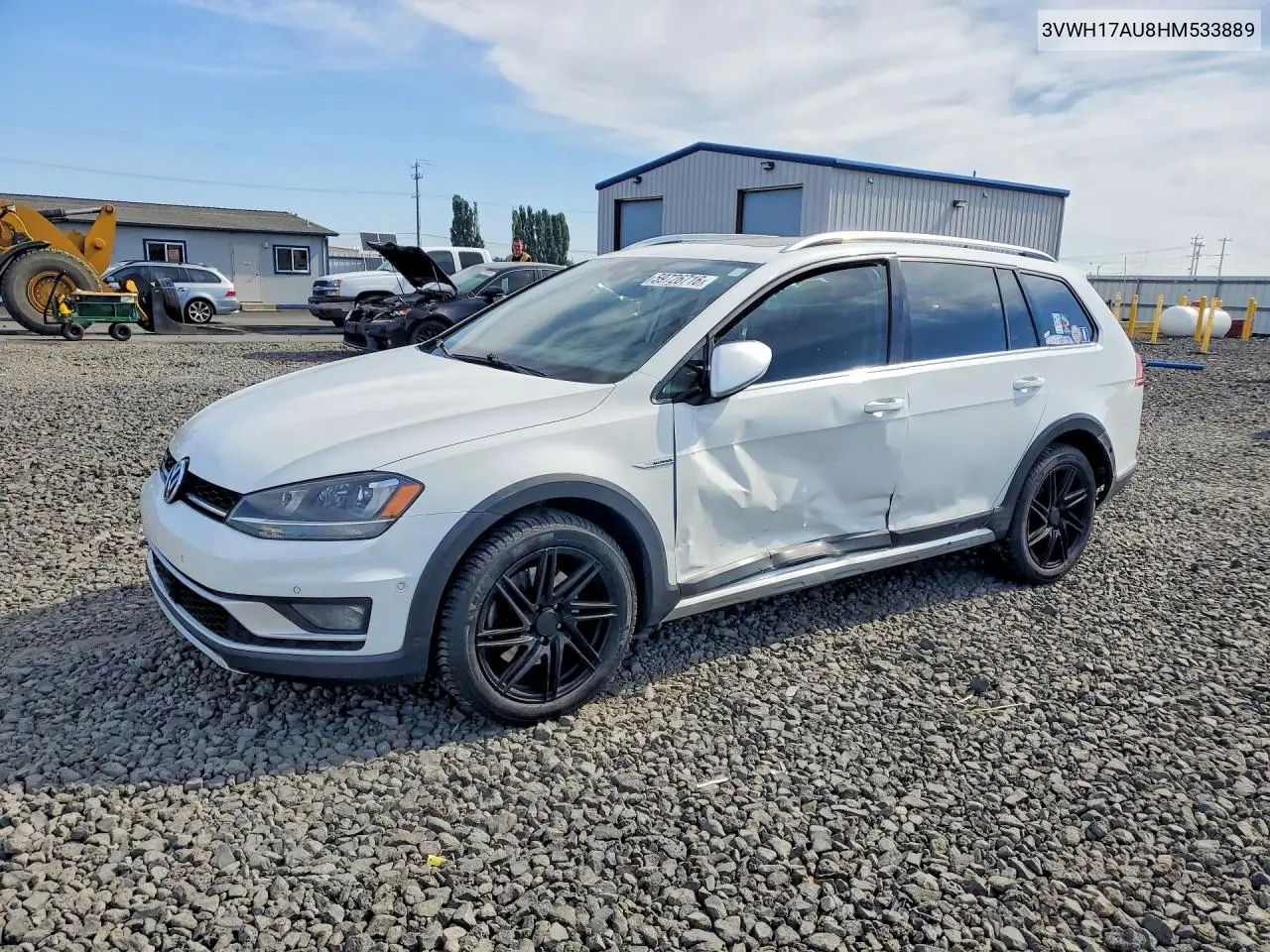 2017 Volkswagen Golf Alltrack S VIN: 3VWH17AU8HM533889 Lot: 59726716