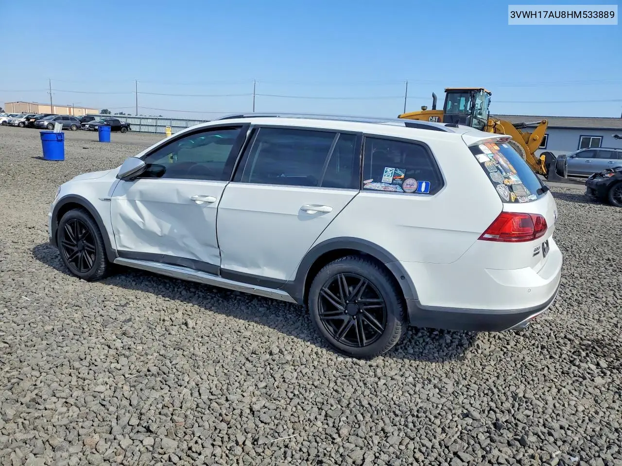 2017 Volkswagen Golf Alltrack S VIN: 3VWH17AU8HM533889 Lot: 59726716