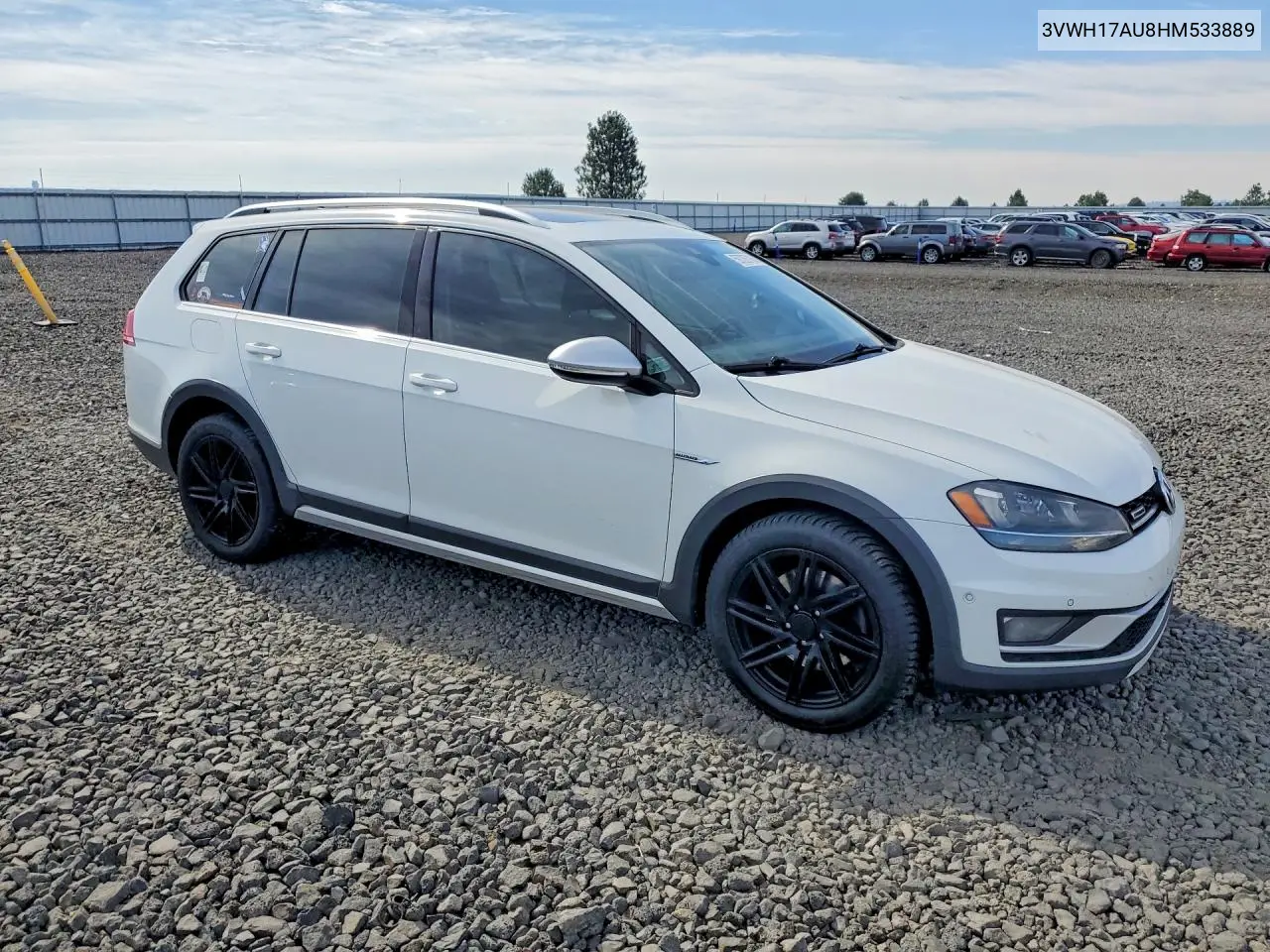 2017 Volkswagen Golf Alltrack S VIN: 3VWH17AU8HM533889 Lot: 59726716