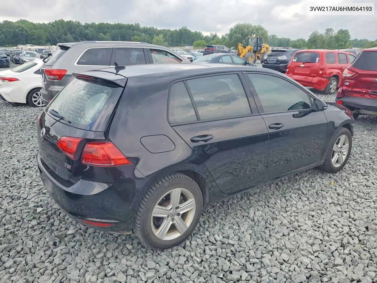 2017 Volkswagen Golf S VIN: 3VW217AU6HM064193 Lot: 59802996