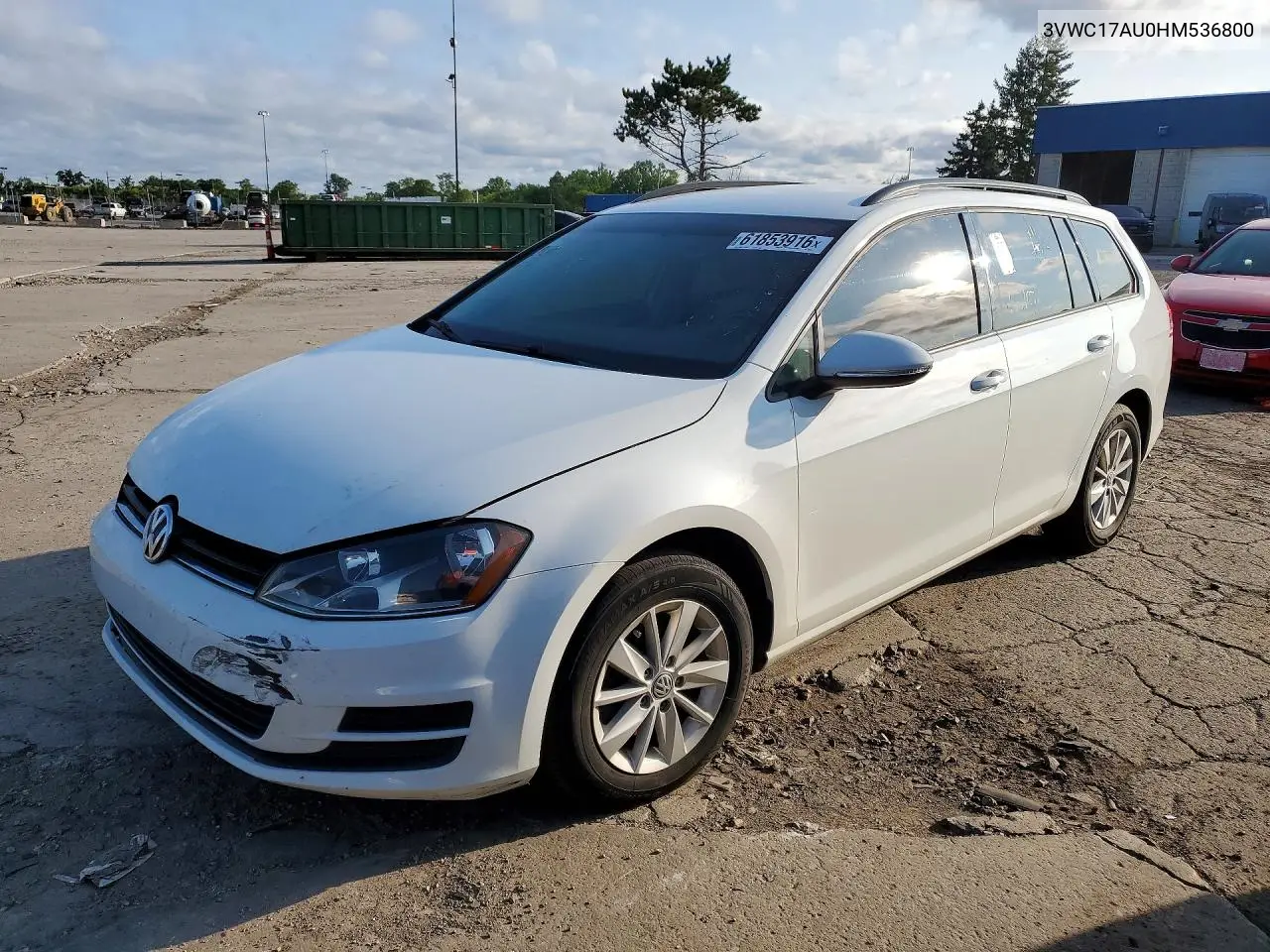 2017 Volkswagen Golf Sportwagen S VIN: 3VWC17AU0HM536800 Lot: 61853916