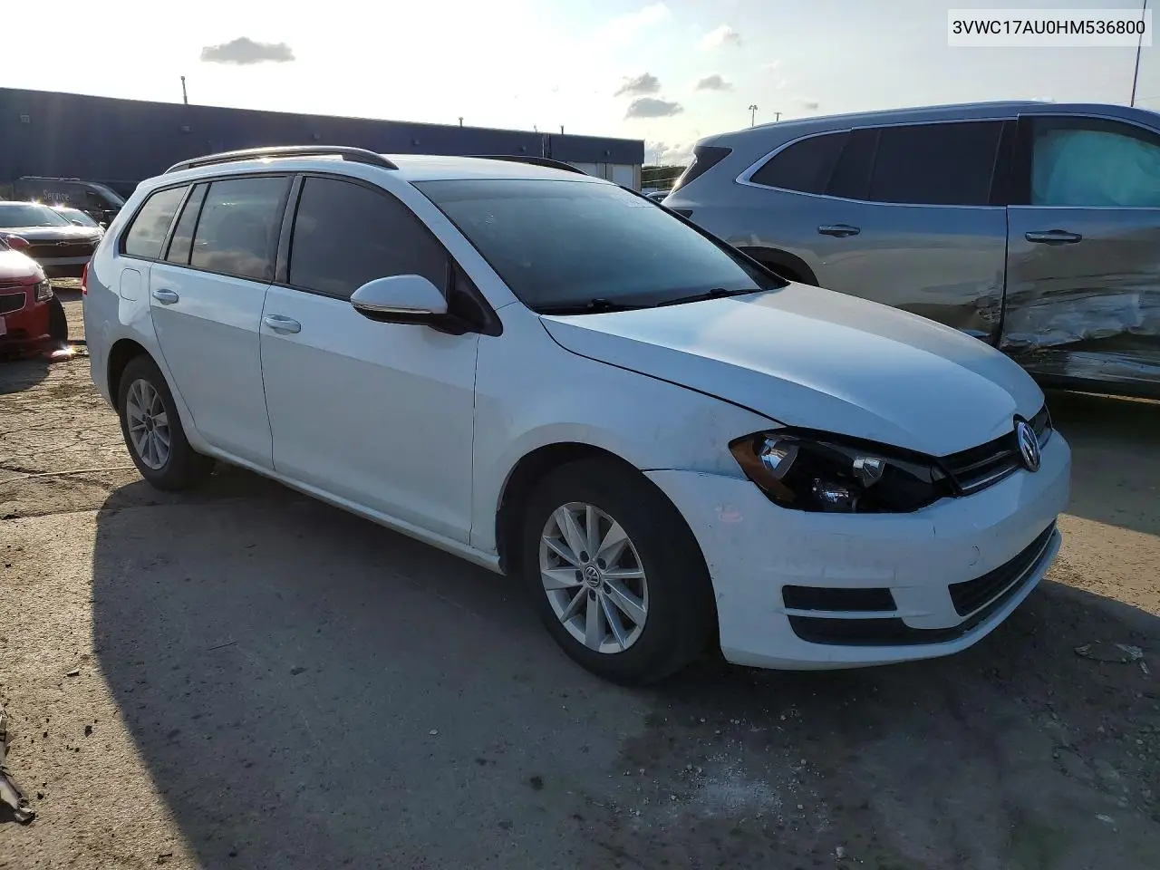 2017 Volkswagen Golf Sportwagen S VIN: 3VWC17AU0HM536800 Lot: 61853916