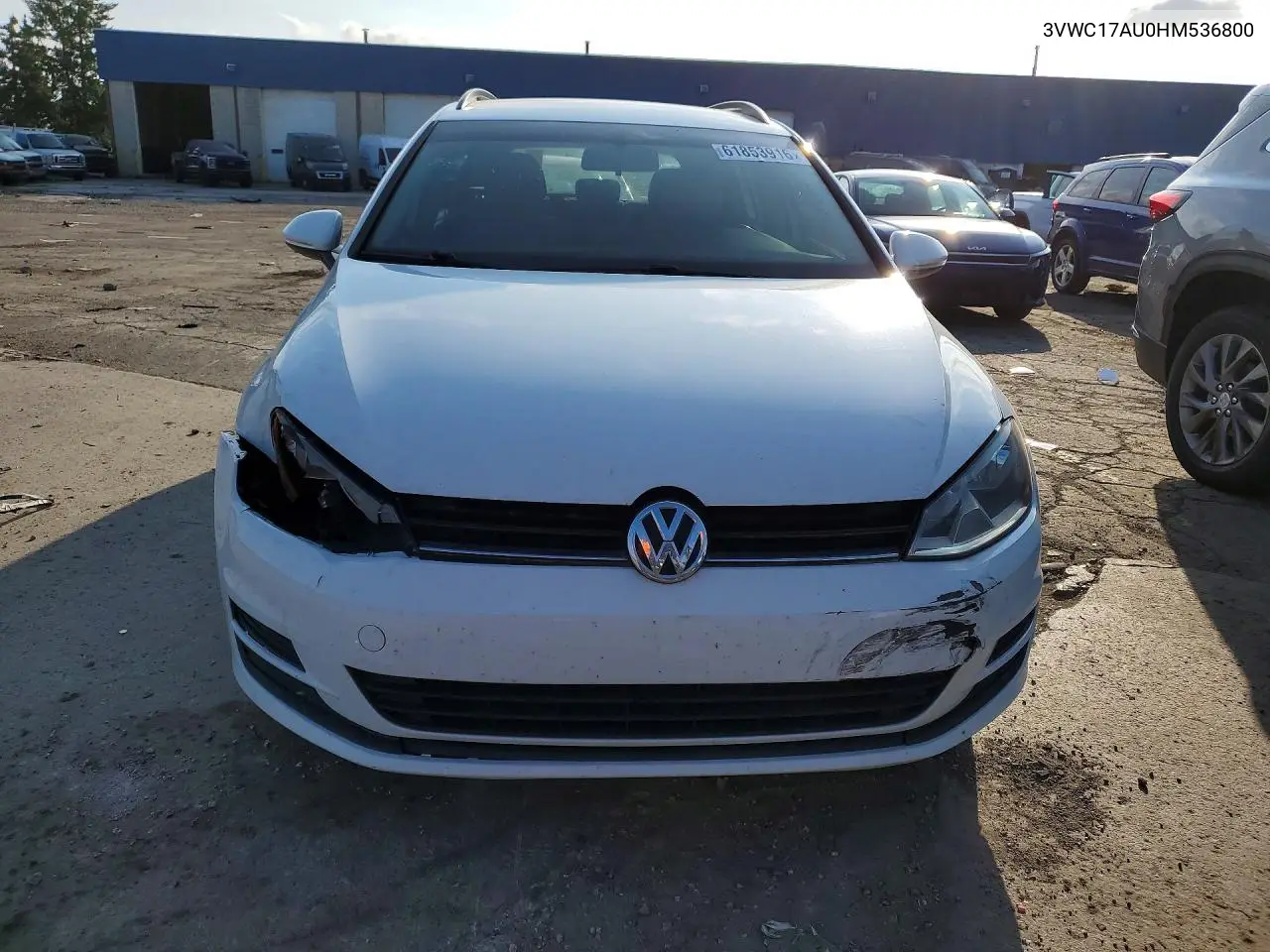 2017 Volkswagen Golf Sportwagen S VIN: 3VWC17AU0HM536800 Lot: 61853916