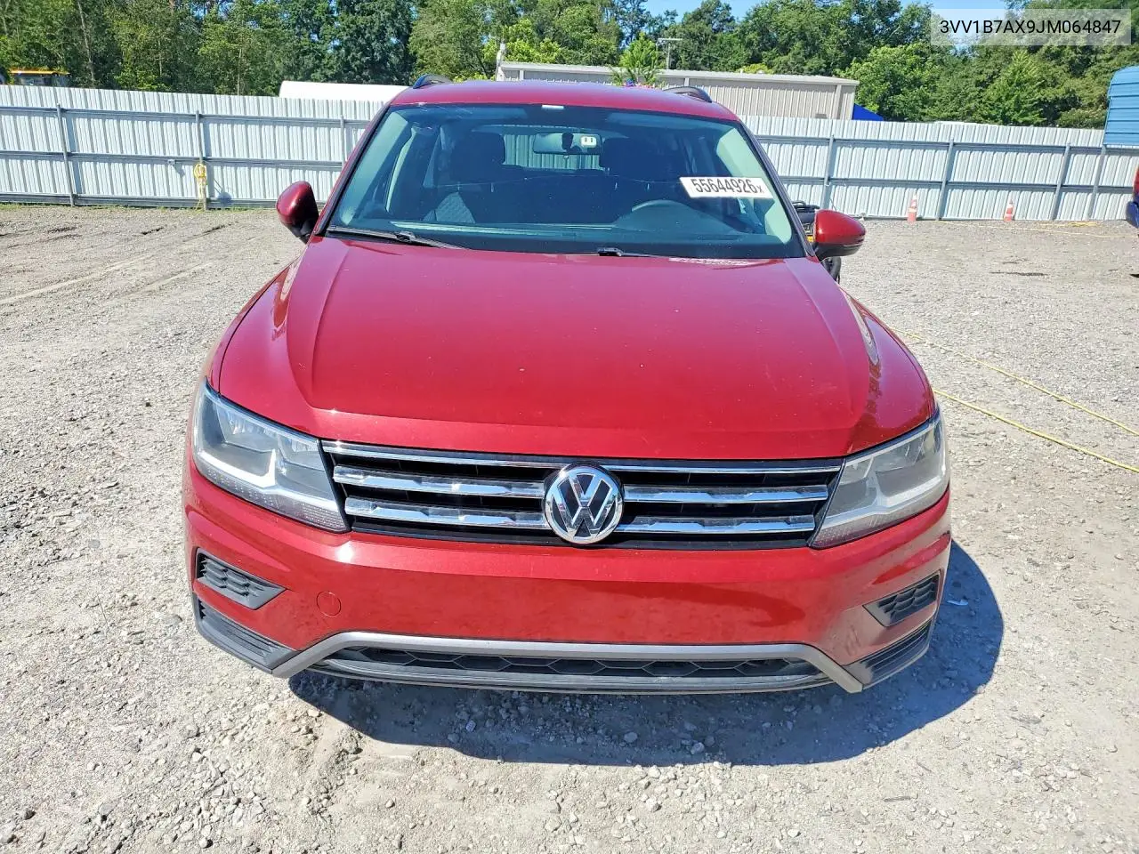 2018 Volkswagen Tiguan S VIN: 3VV1B7AX9JM064847 Lot: 55644926