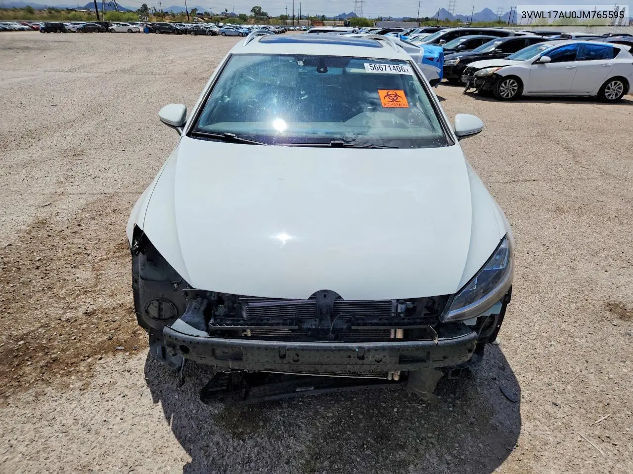 2018 Volkswagen Golf Sportwagen Sel VIN: 3VWL17AU0JM765595 Lot: 56671406
