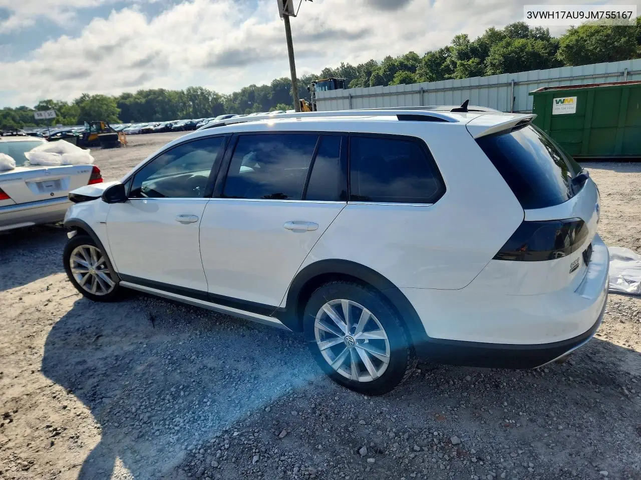 2018 Volkswagen Golf Alltrack S VIN: 3VWH17AU9JM755167 Lot: 58403946