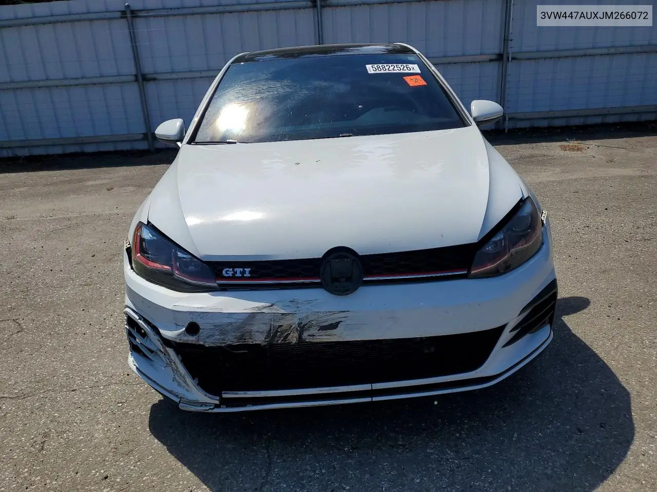 2018 Volkswagen Gti S/Se VIN: 3VW447AUXJM266072 Lot: 58822526