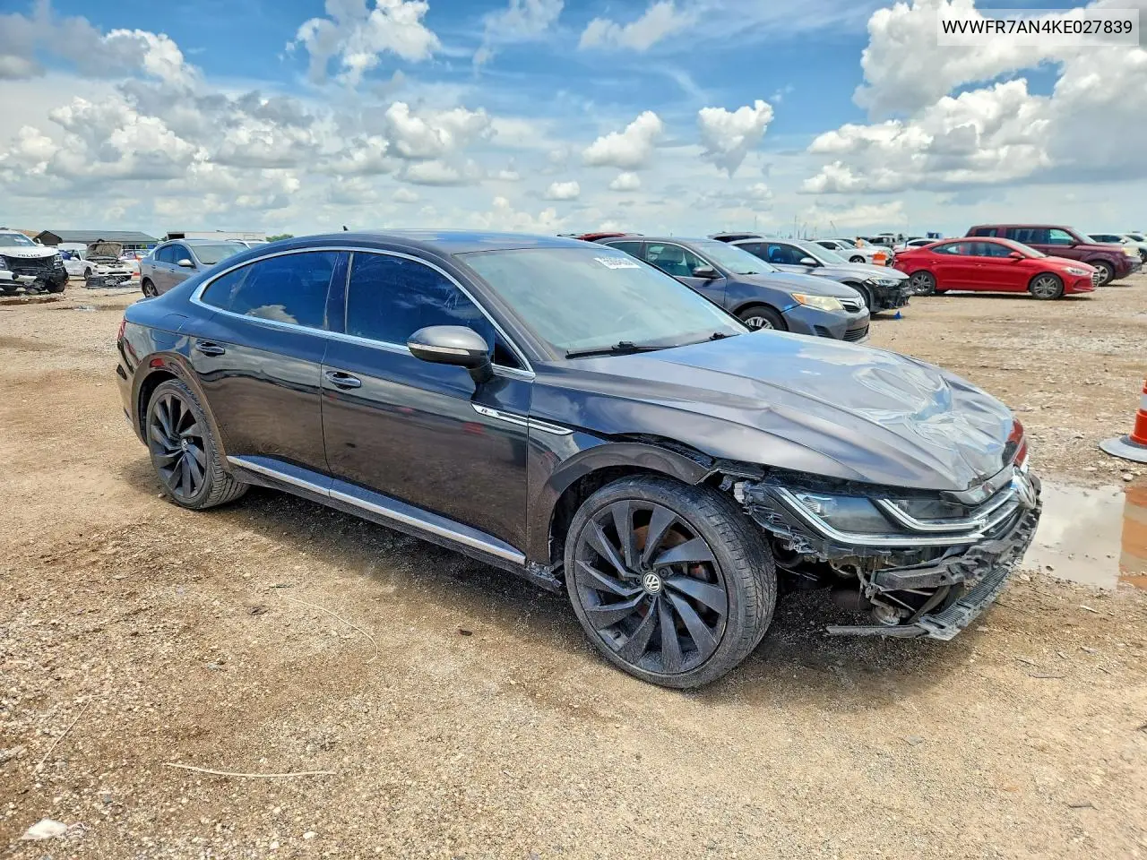 2019 Volkswagen Arteon Se VIN: WVWFR7AN4KE027839 Lot: 55894536
