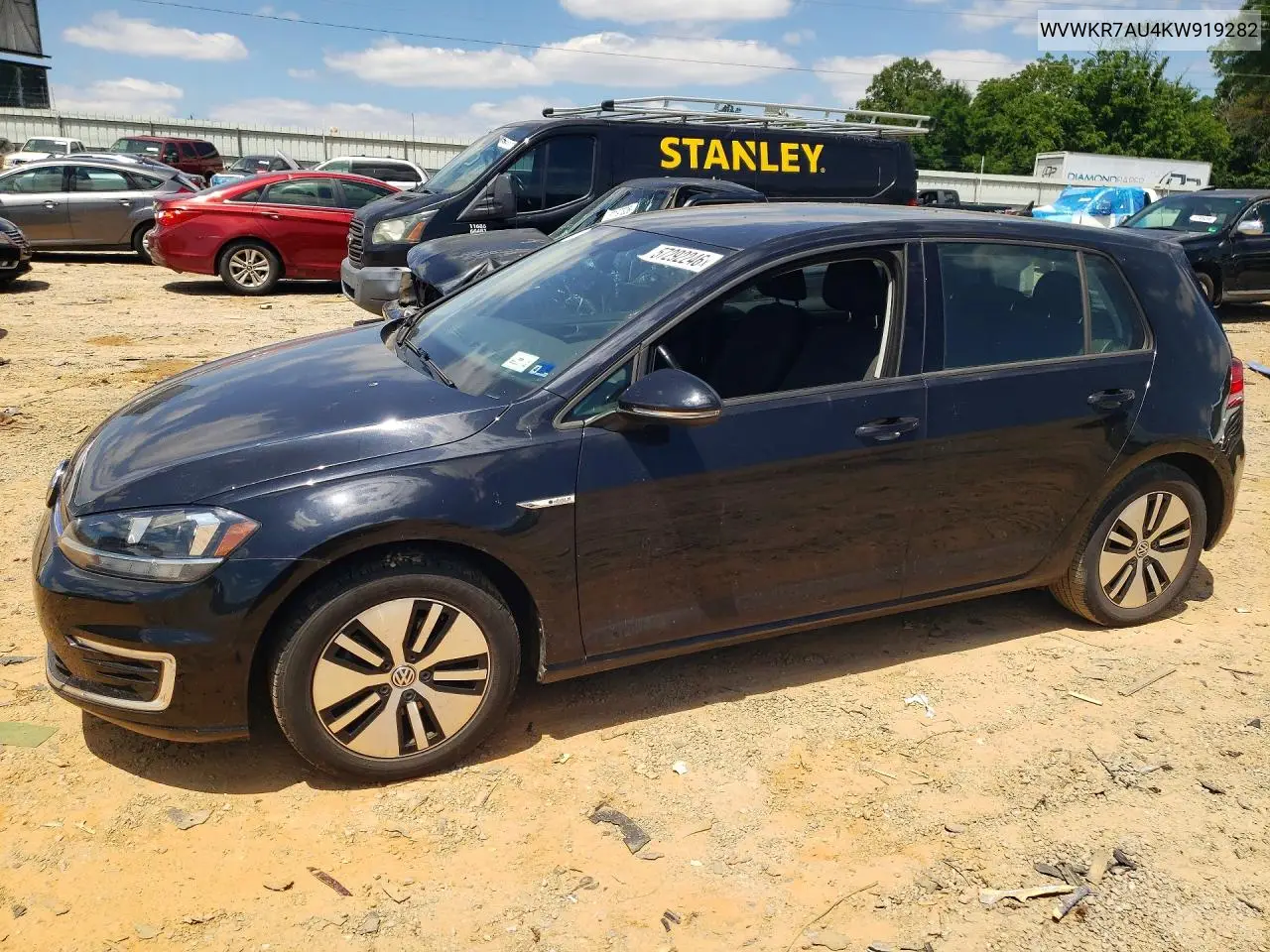 2019 Volkswagen E-Golf Se VIN: WVWKR7AU4KW919282 Lot: 57292246