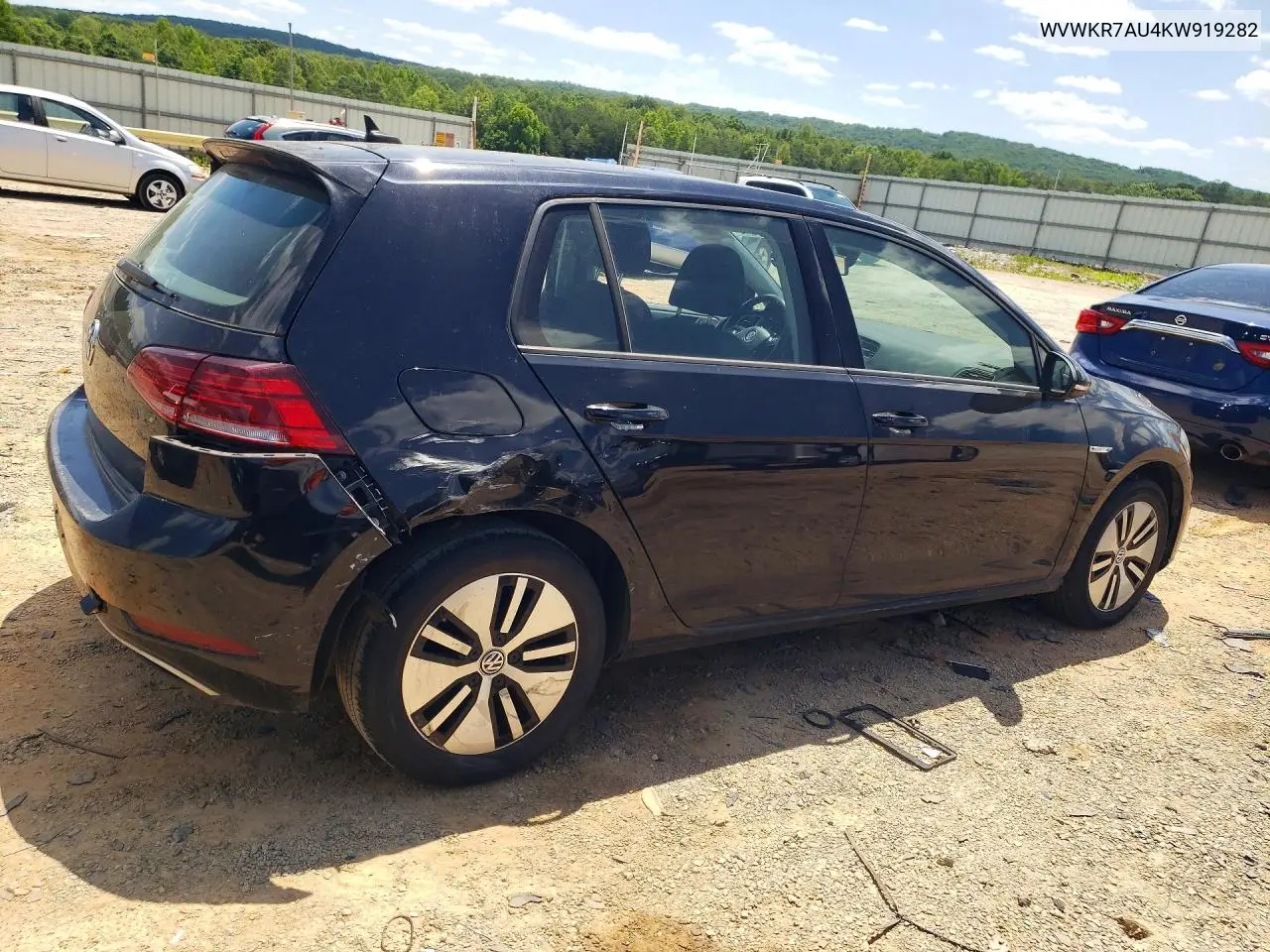 2019 Volkswagen E-Golf Se VIN: WVWKR7AU4KW919282 Lot: 57292246