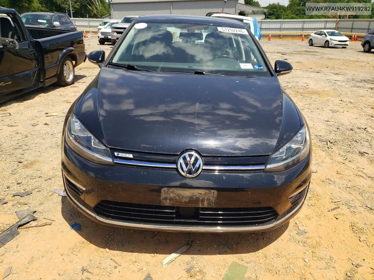2019 Volkswagen E-Golf Se VIN: WVWKR7AU4KW919282 Lot: 57292246