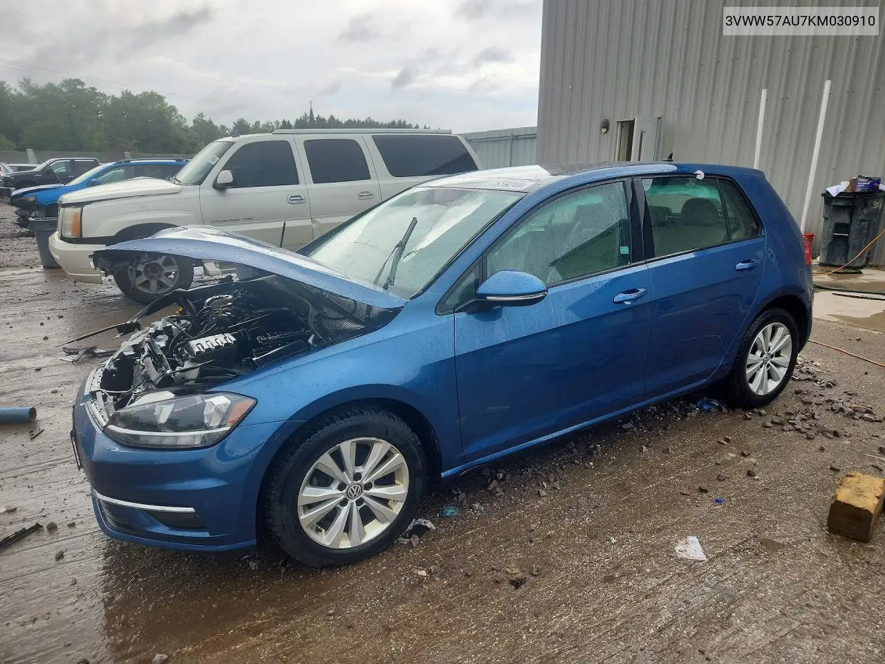 2019 Volkswagen Golf S VIN: 3VWW57AU7KM030910 Lot: 57659246