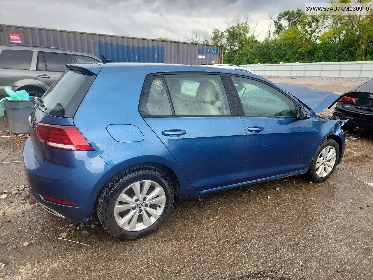 2019 Volkswagen Golf S VIN: 3VWW57AU7KM030910 Lot: 57659246