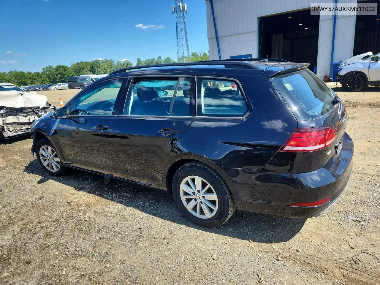 2019 Volkswagen Golf Sportwagen S VIN: 3VWY57AUXKM511002 Lot: 57854096