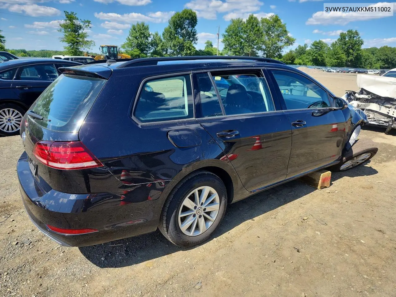 2019 Volkswagen Golf Sportwagen S VIN: 3VWY57AUXKM511002 Lot: 57854096