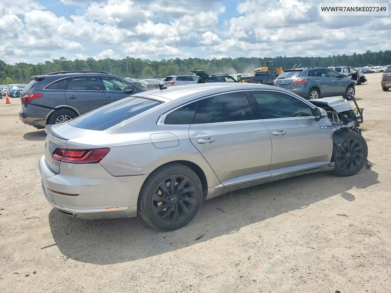 2019 Volkswagen Arteon Se VIN: WVWFR7AN5KE027249 Lot: 58017636