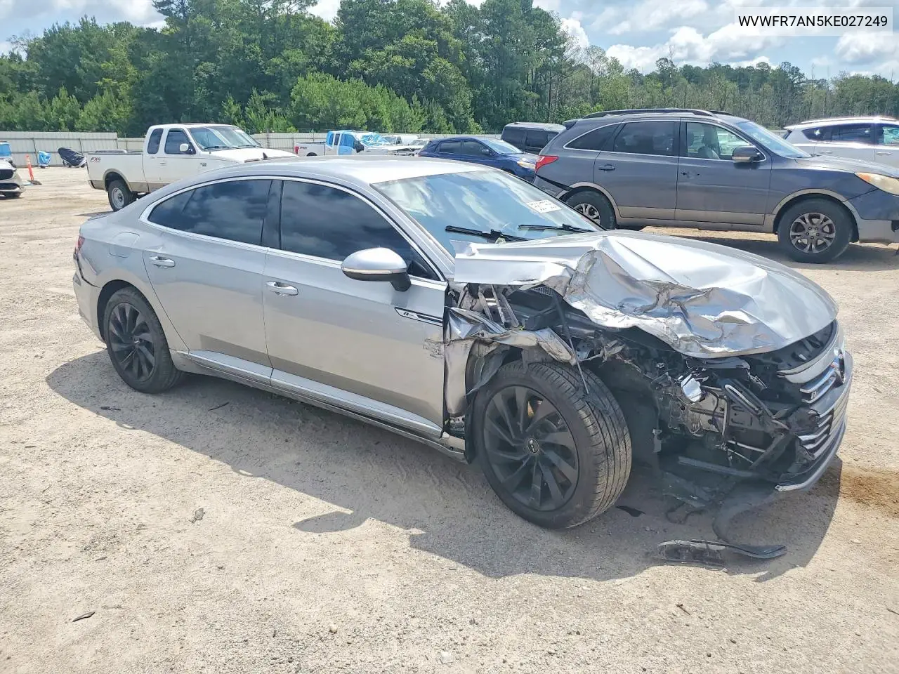 2019 Volkswagen Arteon Se VIN: WVWFR7AN5KE027249 Lot: 58017636